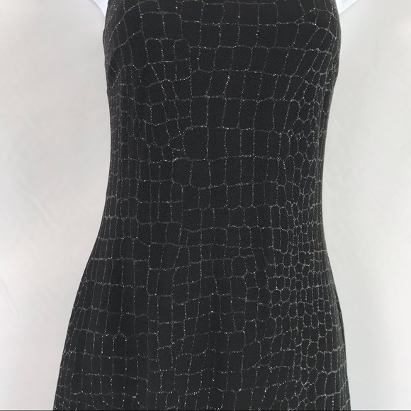 Sold—90s Vintage Cache Black Cocktail Halter Dress - Picture 8 of 14